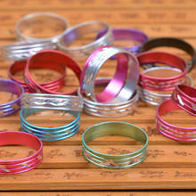 1 pçs anéis coloridos aleatórios aço rosa ouro anti-alergia suave simples casamento casais bijouterie meninas presente 2024 - compre barato