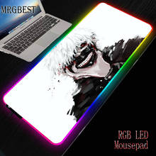 MRGBEST Anime Tokyo Ghoul Large RGB Lock-Edge Mouse Pad Notbook Computer Cool Gaming Padmouse Gamer Keyboard  Mats XXL XL 2024 - buy cheap