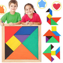 Пазл доска набор Разноцветных Деревянных геометрических фигур Монтессори Обучающие Ранние обучающие игрушки для детей 2024 - купить недорого