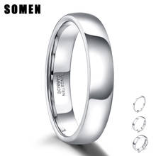 Somen Men Women Ring 2/4/6mm Tungsten Ring Wedding Band Anti-Allergy Smooth Couple Wedding Ring Fashion Jewelry Anillos Mujer 2024 - buy cheap