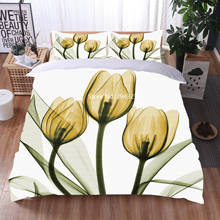 Ropa de cama de la serie de flores para adultos y niños, edredón de tamaño completo de lujo, funda de almohada, decoración de dormitorio con estampado de colores 2024 - compra barato