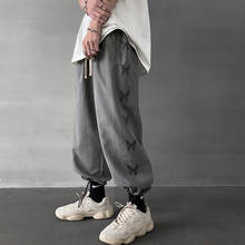 Men Harajuku Vintage Harem Pants 2021 Overalls Trousers Mens High Street Print Korean Joggers Male Streetwear Hip Hop Sweatpants 2024 - buy cheap