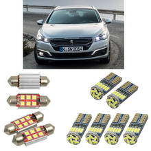 Luces led interiores de coche para peugeot 508 sw mk1 8e estate 2010, accesorios de coche, luz de arranque, luz de matrícula, 10 Uds. 2024 - compra barato