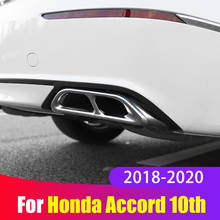 Para honda accord x 10th 2018 2019 2020 aço inoxidável silenciador do escape traseiro do carro extremidade da cauda tubo decoração capa guarnição acessórios 2024 - compre barato