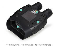 4x digital binocular visão noturna para rifle escopo para caça/acampamento cor preta gz270028 2024 - compre barato