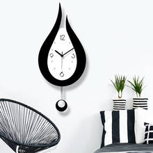 Креативные бесшумные большие акриловые настенные часы в современном дизайне, часы для дома, кухни, гостиной, декоративные бесшумные, работающие от батарейки 2024 - купить недорого