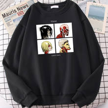 Fashion Anime Hoodie Man Attack On Titan Print Autumn Fleece Sweatshirts New Brand Graphic Pullover for Male Hip Hop Streetwear 2024 - buy cheap