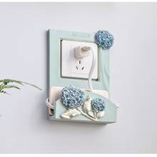 Pegatinas creativas para interruptores europeos con estante para teléfono móvil, decoración de pared, cubierta de protección para enchufes, hogar simple y moderno 2024 - compra barato