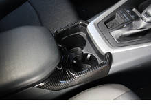 Panel de soporte de taza de agua para Interior de coche, cubierta decorativa de fibra de carbono para Toyota RAV4 RAV 4 2019 2020, accesorios de embellecedor 2024 - compra barato