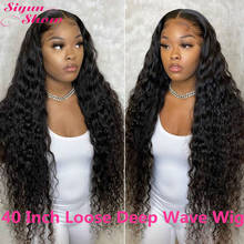 32 34 36 38 40 Inch Long Loose Deep Wave Lace Front Human Hair Wigs 250 Density Transparent Lace Front Wig Curly Human Hair Wigs 2024 - buy cheap