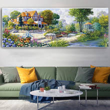 House lake landscape Large Diy Diamond Painting Art Full Drill Square Round 5D Diamond Embroidery Mosaic A942 2024 - buy cheap