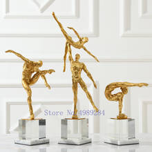 Creativity Resin Crystal Character Sculpture Gymnastics Yoga Crafts Furnishings Modern Home Decoration Accessories Figurines 2024 - buy cheap