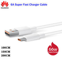Huawei-Cable de carga rápida tipo C para móvil, Cable de carga rápida Original de 66W, 100cm, 150cm, 200cm, 6A, para Mate 40 Pro, Nova 8, 8se, 8pro, 7, P40 Pro 2024 - compra barato