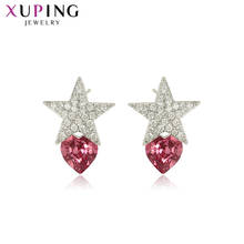 Xuping Jewelry Elegant Heart Shape Studs Earrings with Lovely Crystals for Women Gifts 95035 2024 - buy cheap