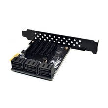 Marvell 88SE9215 Чип 6 портов SATA 3,0 к PCI express карта расширения PCI express SATA адаптер SATA 3 конвертер с теплоотвод для HDD 2024 - купить недорого