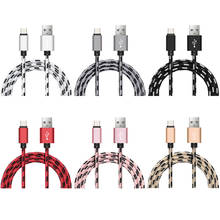 For iPhone XS MAX XR X 7 8 6 Plus 6S 5S USB Charger 2M Nylon Braided Cable  Fast Charging Data Sync Mobile Phone Cable 2024 - buy cheap