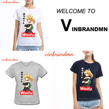 Camisetas de dibujos animados de Waifu para mujer, camisas de Bowsette, camisetas de Anime de Waifu Ahegao, camisetas de diseño divertido, Camisetas estampadas de algodón 100% 2024 - compra barato