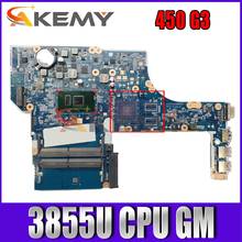 Akemy Модель: X63C для HP ProBook 450 G3 материнская плата для ноутбука 3855U CPU 855669-601 DAX63CMB6D1 материнская плата 100% протестирована 2024 - купить недорого