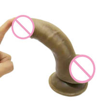 Hohosex 20,5*4,5 cm enorme consolador realista pene suave con ventosa para mujeres masturbación Lesbain juguete sexual juguetes femeninos 2024 - compra barato