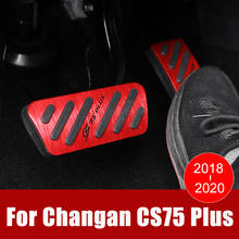 Car pedal cover Accelerator brake pedal Non Slip Pad Cover AT Aluminum pads Interior Refit For Changan CS75 plus 2018 2019 2020 2024 - buy cheap