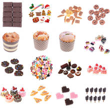 1/3/5/6/10pcs Hot Sale Mini Play Toy Fruit Food Cake Candy Fruit Biscuit Donuts Miniature For Dolls Accessories Kitchen Play Toy 2024 - buy cheap