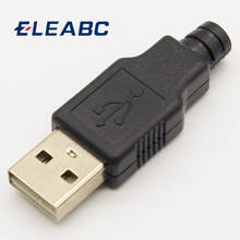 IMC Горячий Новый 10 шт. тип A штекер USB 4-контактный разъем с черной пластиковой крышкой 2024 - купить недорого