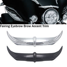 Motorcycle Chrome Bat Brow Wing Fairing Accent Trim Headlamp Eyebrow Eyelid For Harley Electra Street Glides Trikes Models 96-13 2024 - buy cheap