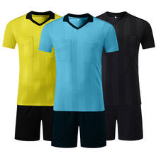 Camiseta de arbitragem profissional, conjunto de cores curtas com decote em v para homens, camiseta de arbitragem de futebol personalizada 2024 - compre barato