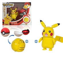 Takara tomy figura de ação pokemon, bonecos para crianças, transforma pikachu charizard squirtle e outros 2024 - compre barato