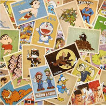 32 pçs/lote novo cartão de memória dos desenhos animados banda desenhada post conjunto de cartões de presente 2024 - compre barato