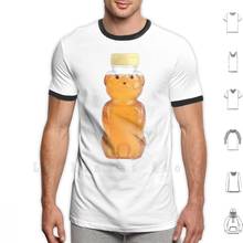 Camiseta do urso de mel 6xl, camiseta de algodão legal do urso de mel, abelhas doce, insetos, abelha, condimentos de comida, xarope de açúcar 2024 - compre barato