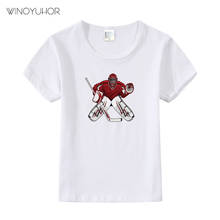 Ice Hockey Goalie Print T-Shirt Baby Boys Summer Short Sleeve Tees Cotton Cool Kids Girls T Shirts Sport Clothing 2020 New 2024 - buy cheap