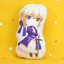 Almofada de pelúcia para encosto do sofá, brinquedo de desenho animado do anime japonês data a live, tokisaki kurumi sakura saber, travesseiro de pelúcia macia 2024 - compre barato