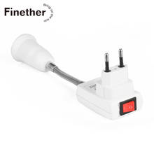 AC 100 - 240V E27 20CM Flexible Lamp Holder Light Lamp Bulb Holder White Flexible Converter On/Off Switch Adapter Socket EU Plug 2024 - buy cheap