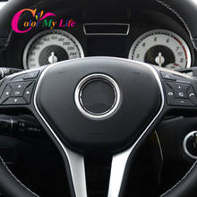 Color My Life Aluminum Car Steering Wheel Logo Circle Trim for Mercedes Benz C200 C220 C300 C350 C250 W204 2011-2013 Accessories 2024 - buy cheap