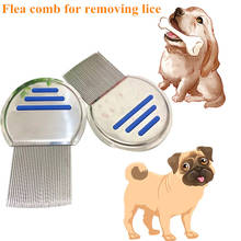 Pet Hair Lice Comb Dog Cat Massage Stainless Steel Brushes Dust Removal Hair Removal Shedding Pin Pet  Hair Tool 2024 - buy cheap