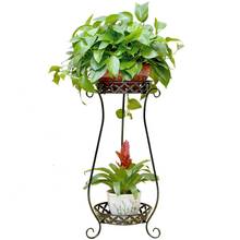 European Wrought Iron Multi-layer Flower Stand Green Luo Lan Lan Balcony Flower Shelf Floor Living Room Indoor Floor Pot Rack 2024 - buy cheap