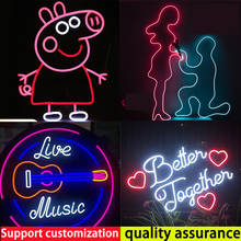 Personalized Custom Neon Sign Light  Flex Led Transparent Acrylic Creative Home Bar  Wedding Wall Art  Decor For House Rooms Bed 2024 - buy cheap