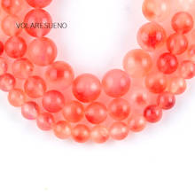 Natural Watermelon Red Jades Stone Round Loose Beads For Jewelry Making 6-10mm Spacer Beads Fit Diy Bracelet Necklace 15”Strand 2024 - buy cheap