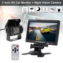 7 Inch Car Rear View Camera TFT LCD Monitor+ Waterproof Night Vision Camera for Bus Security Surveillance System 2024 - buy cheap