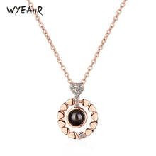 WYEAIIR-collar de plata de ley 100 para mujer, 925 idiomas, te quiero Visible 2024 - compra barato