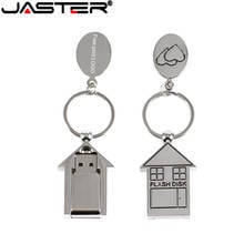 JASTER USB 2.0 Cute Metal House Shape USB Flash Drive 4GB 8GB 16GB 32GB 64GB Usb Memory Stick Pendrive GiftS customer LOGO 2024 - buy cheap