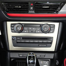 Pegatinas para Panel de CD de aire acondicionado de coche, embellecedor de calcomanías para BMW X1 E84, accesorios interiores de acero inoxidable 2024 - compra barato