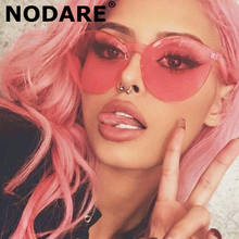 NODARE 2019 New Fashion Women Flat Sunglasses Transparent Shades Sun Glasses Female Cool Candy Color UV400 Eyewear Oculos De Sol 2024 - buy cheap