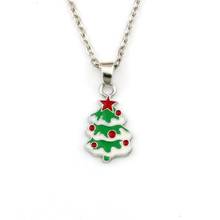 20pcs Enamel Christmas Tree Alloy Charms Pendant Necklaces Jewelry DIY 19.6 Inches Chains Gift A-568d 2024 - buy cheap