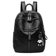 Women Girls Lady Fashion Backpack PU Leather Rucksack Travel Shoulder College School Bag Mochila Feminina 2024 - buy cheap