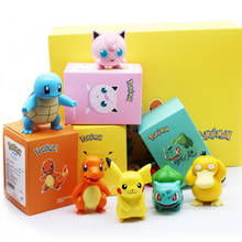 Figuras de acción de Pokémon, modelo de monstruo de bolsillo, Pokemon, Bulbasaur, Charmander, Squirtle, Psyduck, Jigglypuff 2024 - compra barato