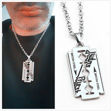 Модное ожерелье с бритвенным лезвием, подвеска для мужчин, британская рок-группа, юдас, ожерелья священника, мужские ювелирные изделия в стиле панк-рок 2024 - купить недорого