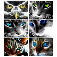 Canvas Size Diamond Mosaic Cross Stitch Cat 5D Diy Craft Diamond Painting Animal Embroidery Decor For Home 2024 - buy cheap