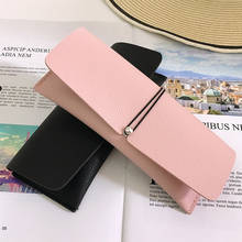 PU Leather Glasses Case Cover Sunglasses Glasses Holder Box Eyeglasses Solid Storage Portable Glasses Pouch Bag black pink 2024 - buy cheap